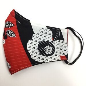 2/$15 - Flowers Mask, Red / Black Floral Face Mask, w/Filti Filter‎